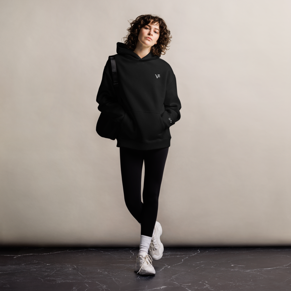 VIIIpur -Unisex Relax Hoodie - Black/White